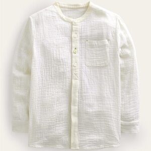 Mini Boden Cloth Grandad Shirt Button-Up 7-8Y 100% Cotton NWT Cottagecore Lagen